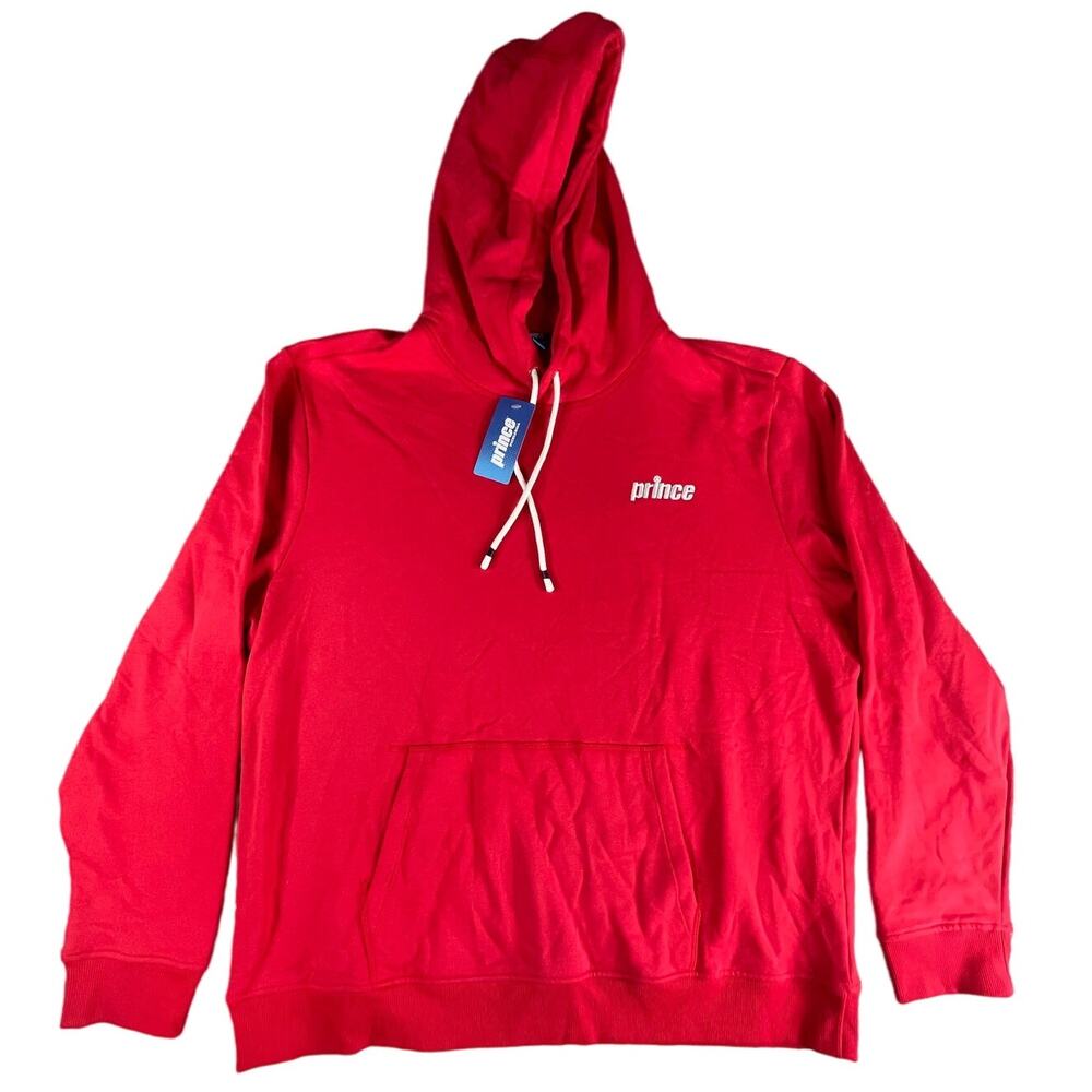 Prince Sweatshirt Mens XXL 2XL Red Hoodie Pickleball Activewear Pullover NWT